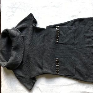 Tunic top big comfy neck embellished rock studded